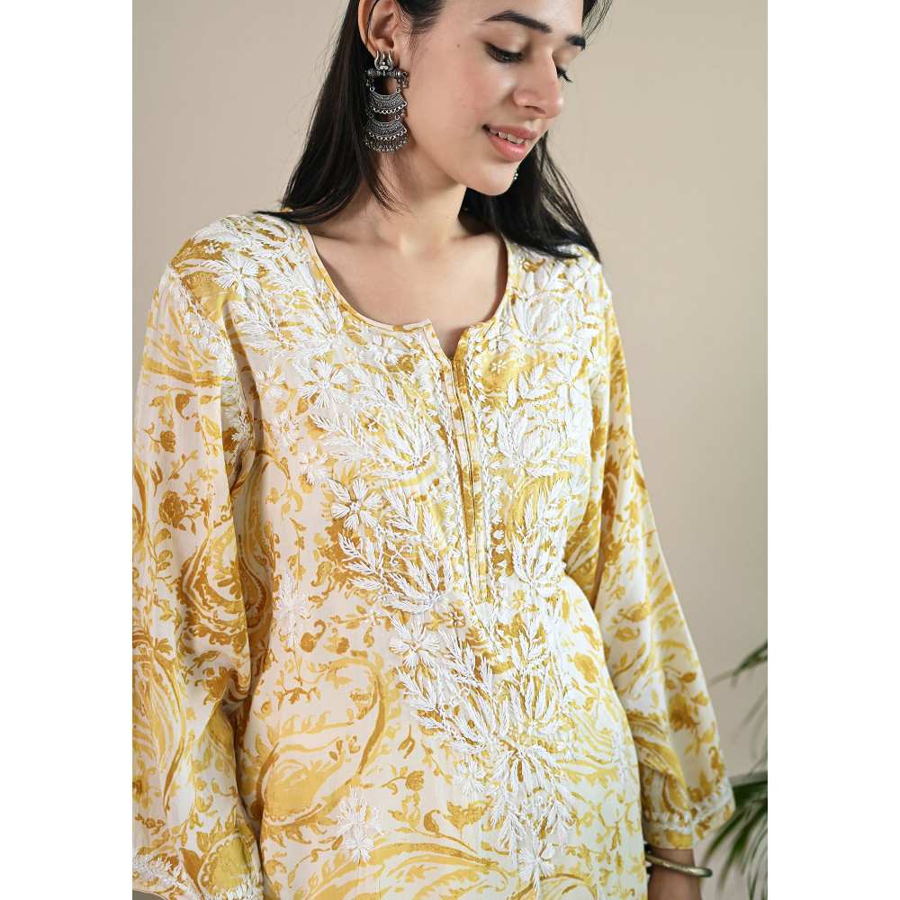 House of Chikankari Sukoon Chikankari Modal Straight Kurta