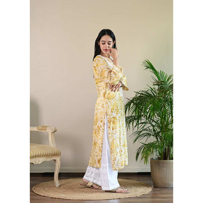 House of Chikankari Sukoon Chikankari Modal Straight Kurta