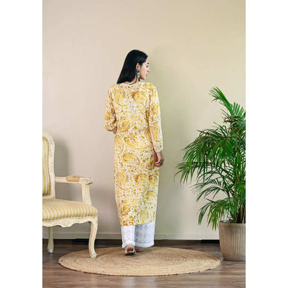 House of Chikankari Sukoon Chikankari Modal Straight Kurta
