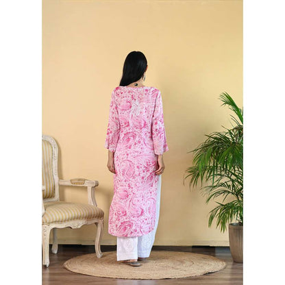 House of Chikankari Sukoon Chikankari Modal Straight Kurta