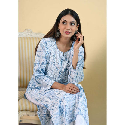 House of Chikankari Sukoon Chikankari Modal Straight Kurta