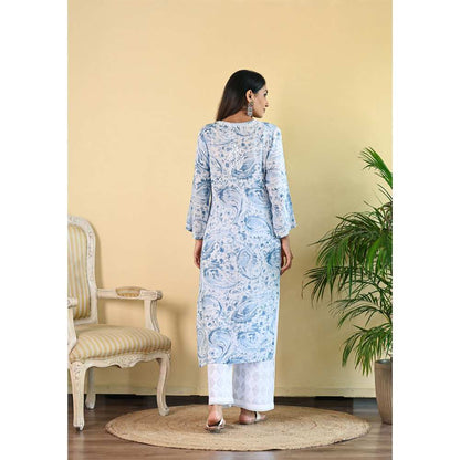 House of Chikankari Sukoon Chikankari Modal Straight Kurta