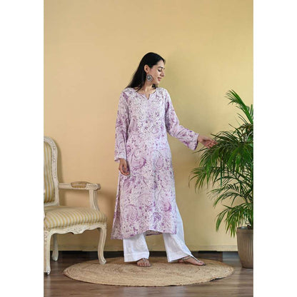 House of Chikankari Sukoon Chikankari Modal Straight Kurta