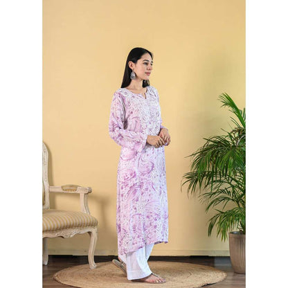 House of Chikankari Sukoon Chikankari Modal Straight Kurta