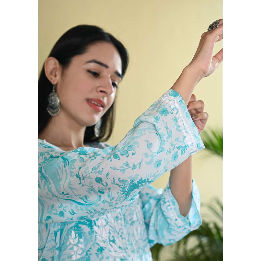 House of Chikankari Sukoon Chikankari Modal Straight Kurta