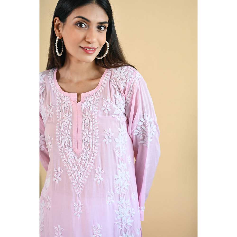 House of Chikankari Qalb Chikankari Modal Straight Kurta