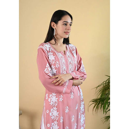 House of Chikankari Qalb Chikankari Modal Straight Kurta