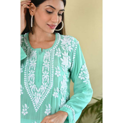 House of Chikankari Qalb Chikankari Modal Straight Kurta