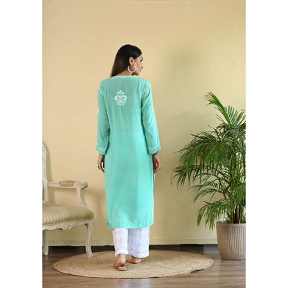 House of Chikankari Qalb Chikankari Modal Straight Kurta