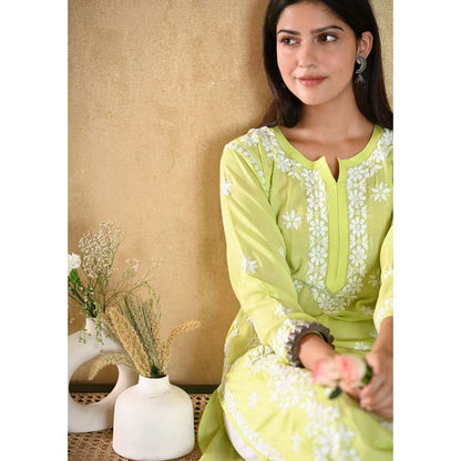 House of Chikankari Aiza Chikankari Modal Straight Kurta