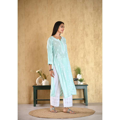 House of Chikankari Aiza Chikankari Modal Straight Kurta