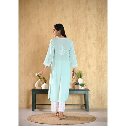 House of Chikankari Aiza Chikankari Modal Straight Kurta