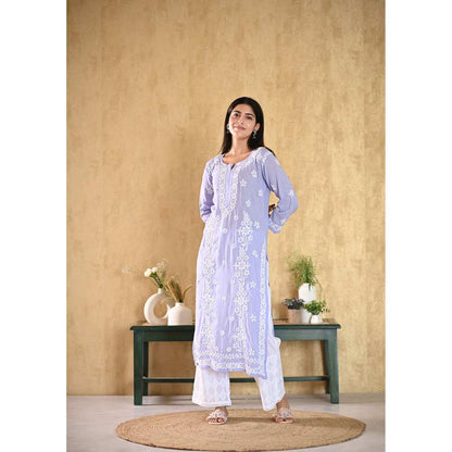 House of Chikankari Aiza Chikankari Modal Straight Kurta