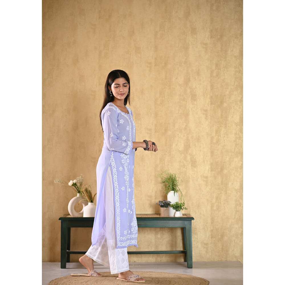 House of Chikankari Aiza Chikankari Modal Straight Kurta