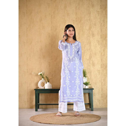 House of Chikankari Aiza Chikankari Modal Straight Kurta