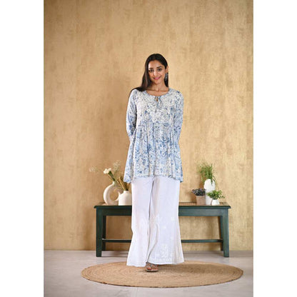 House of Chikankari Sukoon Chikankari Modal A-Line Tunic
