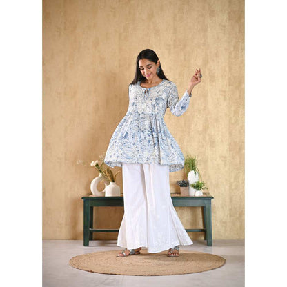 House of Chikankari Sukoon Chikankari Modal A-Line Tunic
