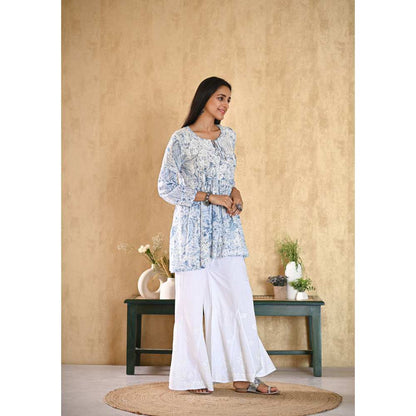 House of Chikankari Sukoon Chikankari Modal A-Line Tunic