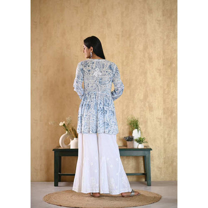 House of Chikankari Sukoon Chikankari Modal A-Line Tunic