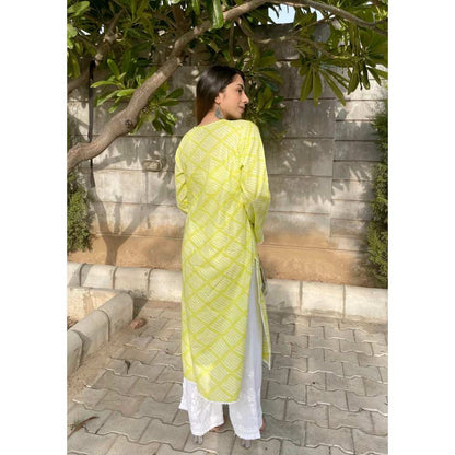 House of Chikankari Elham Chikankari Mulmul Straight Kurta