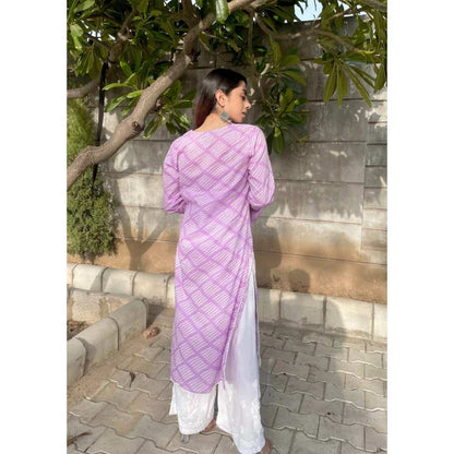 House of Chikankari Elham Chikankari Mulmul Straight Kurta