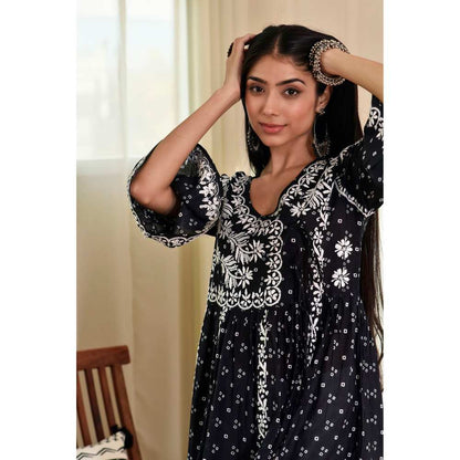 House of Chikankari Naji Chikankari Mulmul Angrakha