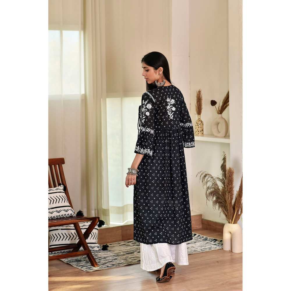 House of Chikankari Naji Chikankari Mulmul Angrakha