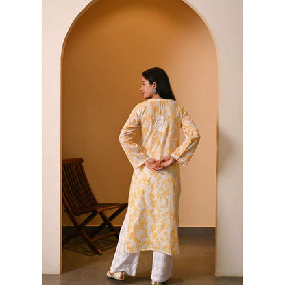 House Of Chikankari Fabiha Chikankari Mulmul Straight Kurta