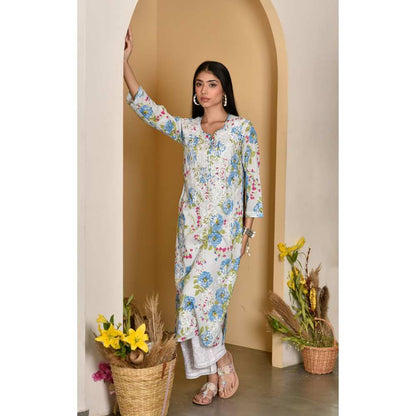 House Of Chikankari Iyada Chikankari Mulmul Straight Kurta