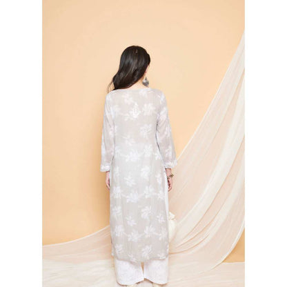 House Of Chikankari Tamara Chikankari Mulmul Straight Kurta