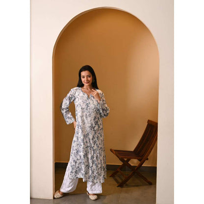 House Of Chikankari Fabiha Chikankari Mulmul Straight Kurta