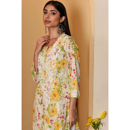 House Of Chikankari Iyada Chikankari Mulmul Straight Kurta