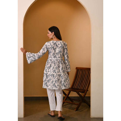 House Of Chikankari Fabiha Chikankari Mulmul Anarkali Short Kurta