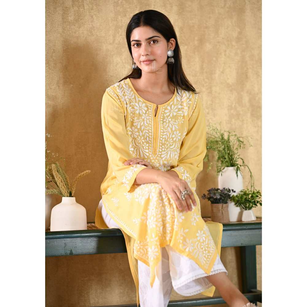 House Of Chikankari Inaya Chikankari Modal Straight Kurta