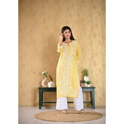 House Of Chikankari Inaya Chikankari Modal Straight Kurta