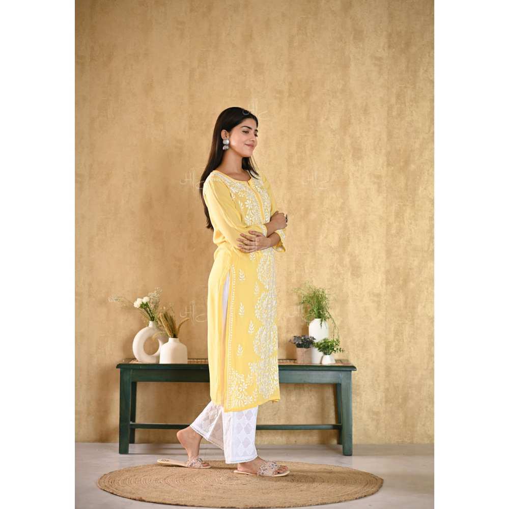 House Of Chikankari Inaya Chikankari Modal Straight Kurta