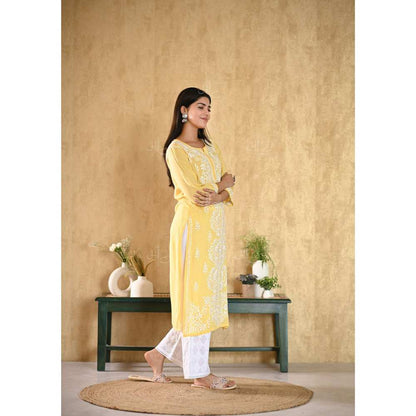 House Of Chikankari Inaya Chikankari Modal Straight Kurta
