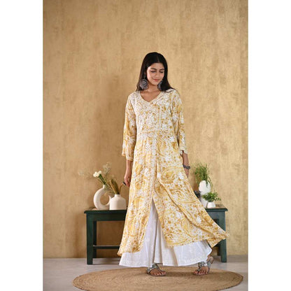 House Of Chikankari Sukoon Chikankari Modal Angrakha