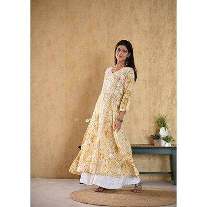 House Of Chikankari Sukoon Chikankari Modal Angrakha