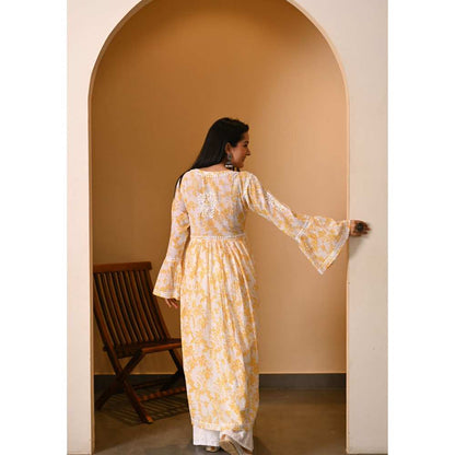 House Of Chikankari Fabiha Chikankari Mulmul Angrakha