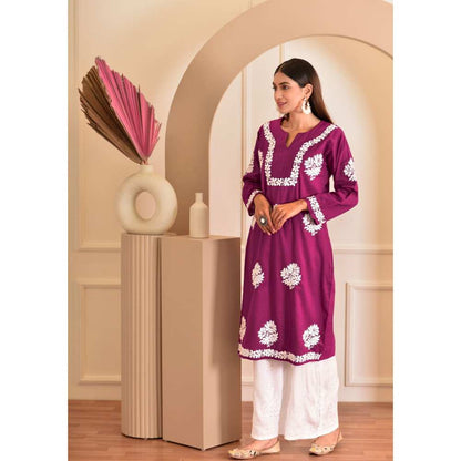House Of Chikankari Kinza Chikankari Cotton Straight Kurta