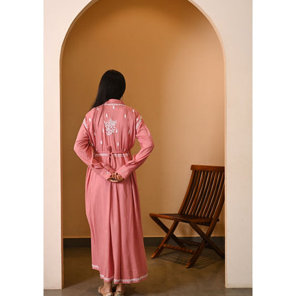 House of Chikankari Aabida Chikankari Modal A-Line Dress