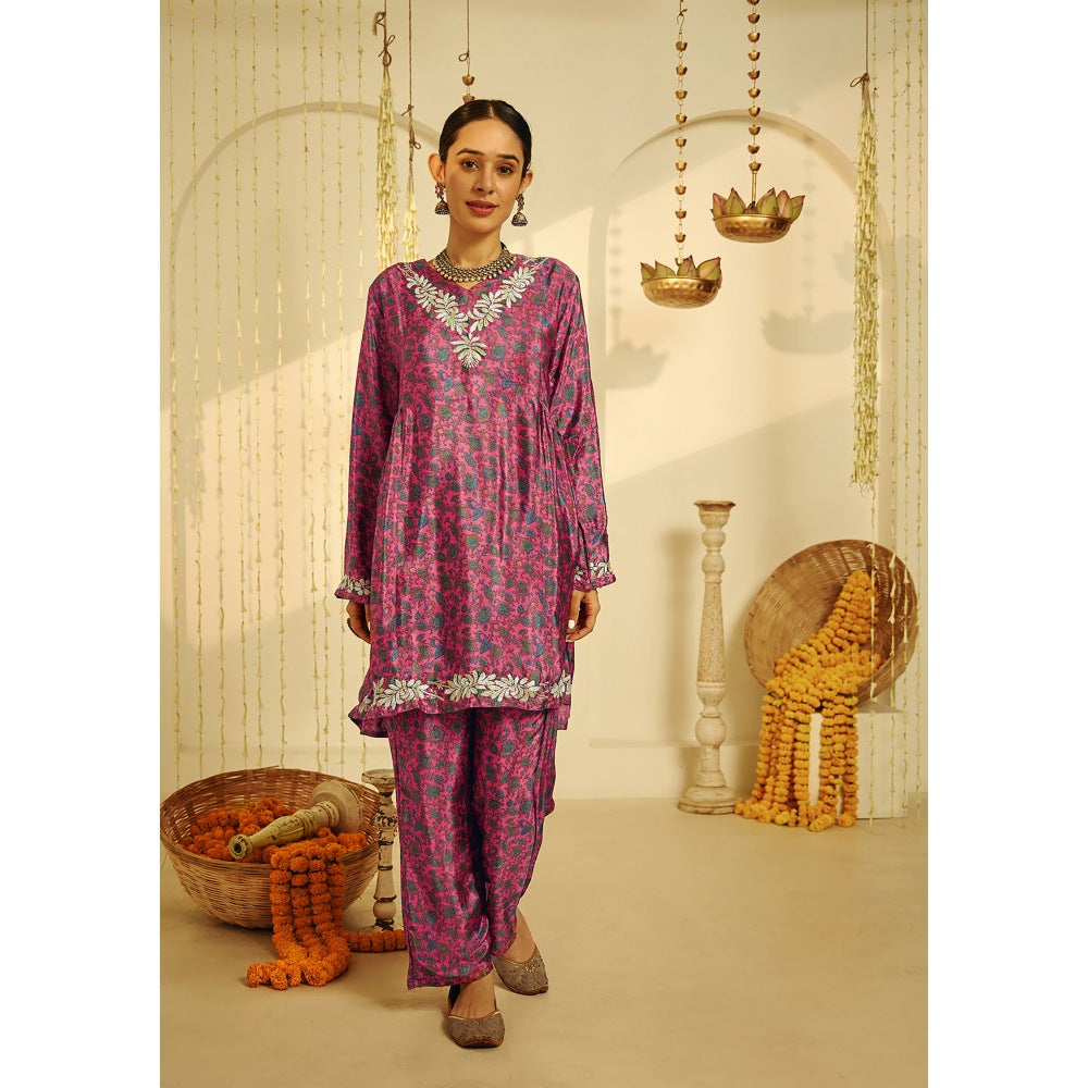 House of Chikankari Zehna Chikankari Crepe A-line Short Kurta Set