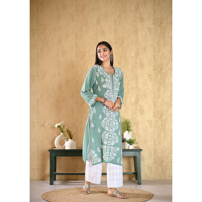 House of Chikankari Inaya Chikankari Modal Straight Kurta