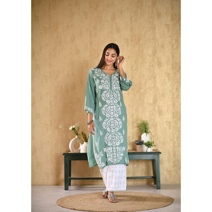 House of Chikankari Inaya Chikankari Modal Straight Kurta
