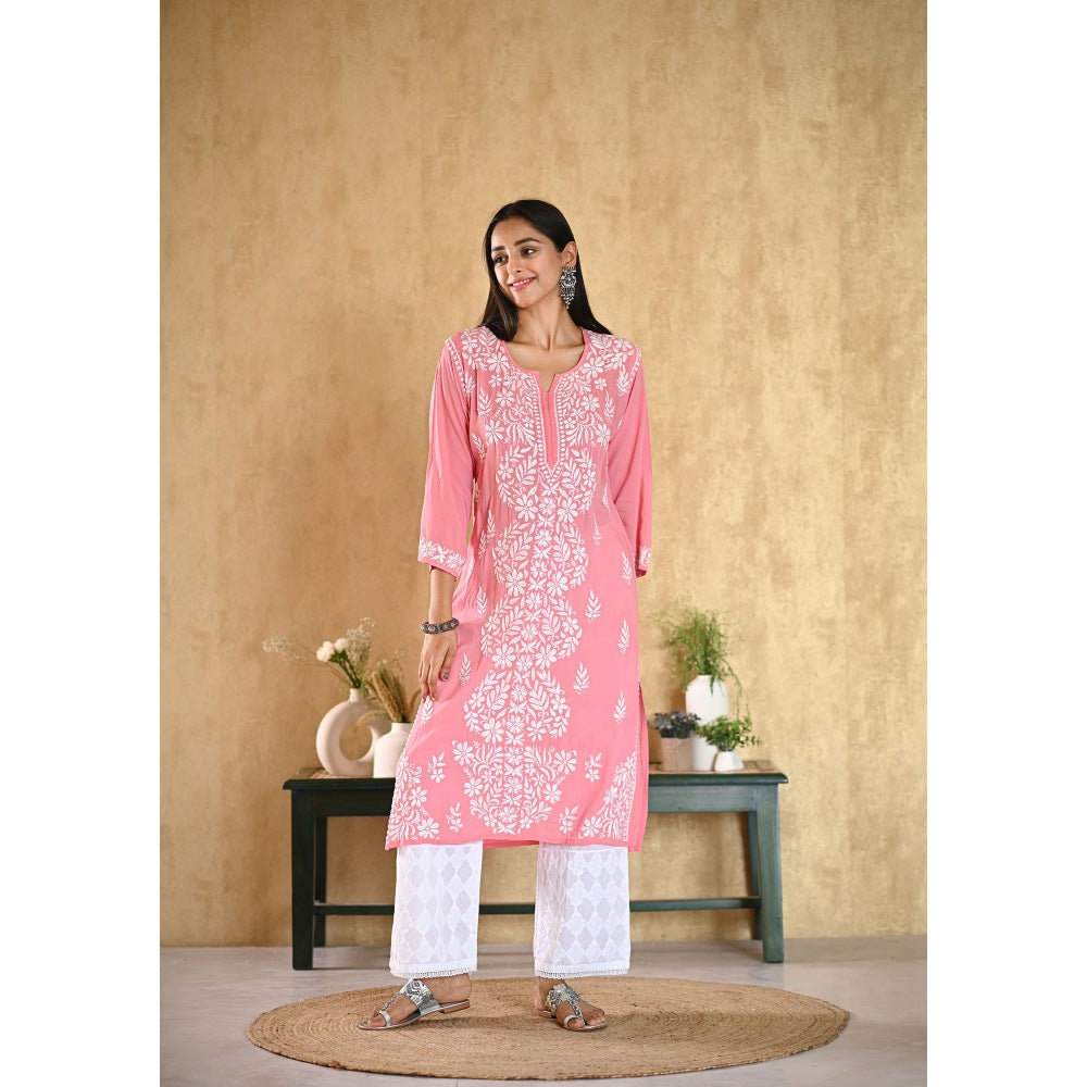 House of Chikankari Inaya Chikankari Modal Straight Kurta