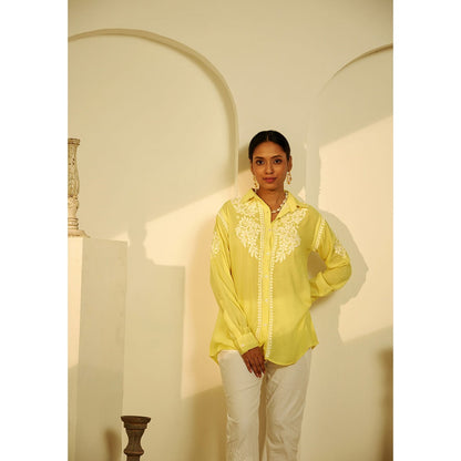 House of Chikankari Yaseen Chikankari Modal Straight Shirt