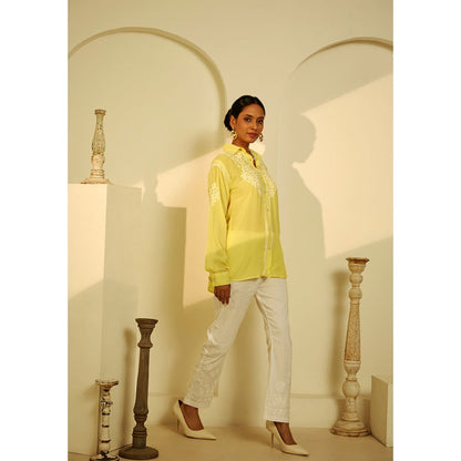 House of Chikankari Yaseen Chikankari Modal Straight Shirt