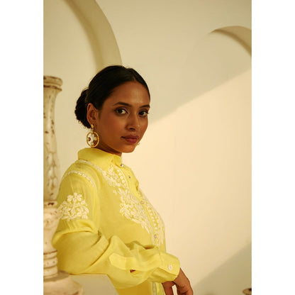 House of Chikankari Yaseen Chikankari Modal Straight Shirt