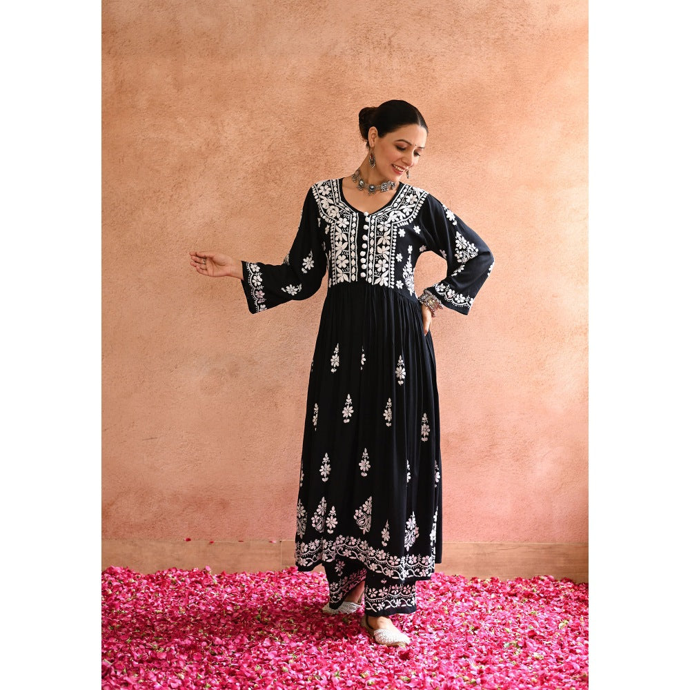 House of Chikankari Gulnar Chikankari Modal Anarkali Set